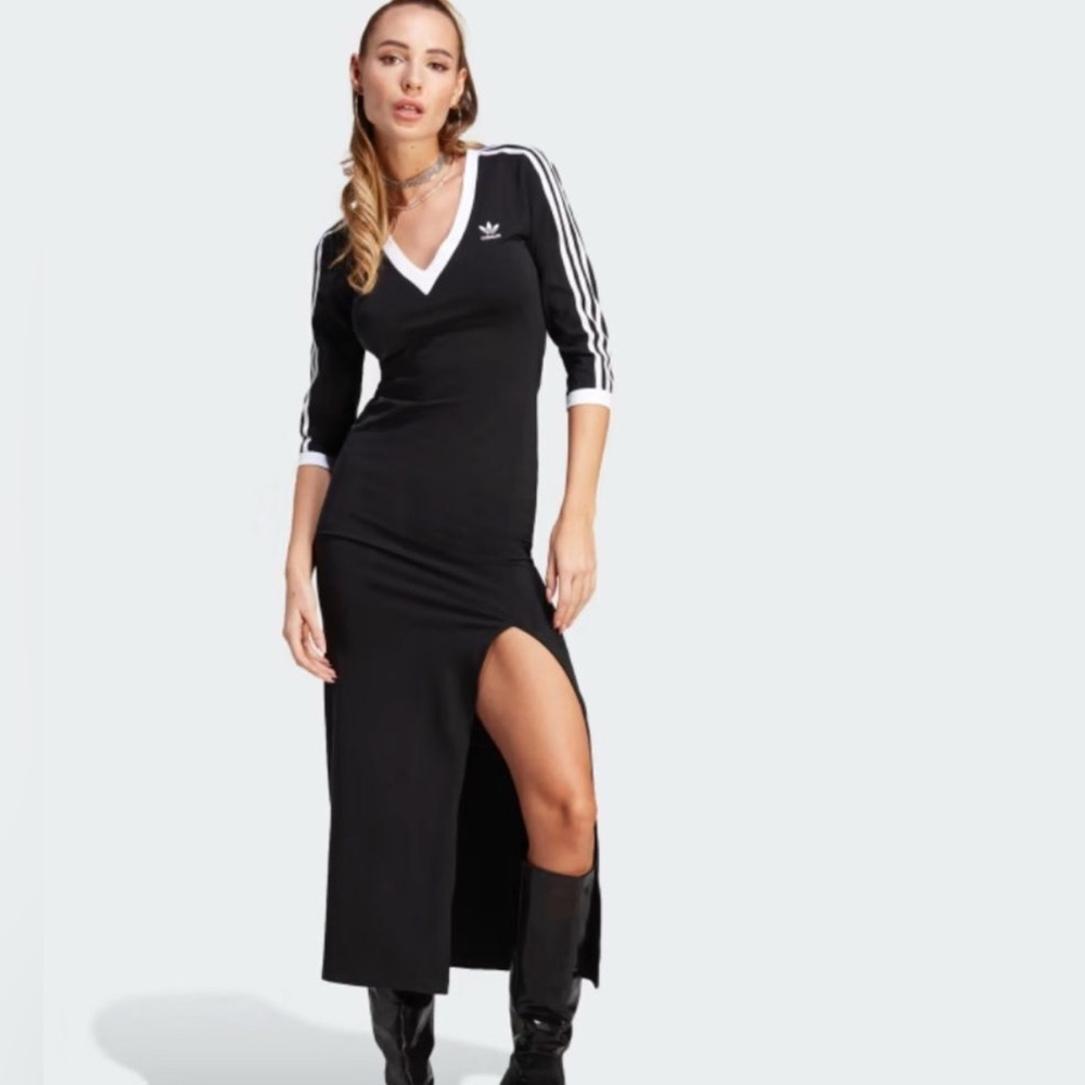 NWT Adidas Adicolor Classics 3-Stripes Maxi Dress Sz. M